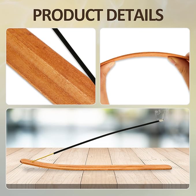 Handmade Wooden Incense Stick Holder Wood Incense Burner Ash Holder Trays for Sticks Home Utilities Accessories and Buddha Hall(36 Pieces)