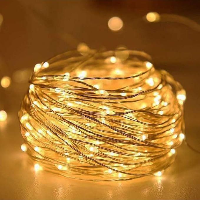 1 Pack Led Fairy Lights USB Powered String Light s Waterproof Copper Wire 16 Feet 50 Led Firefly Starry Moon Lights for DIY Wedding Party Bedroom Patio Christmas (5m/16ft,Warm White)