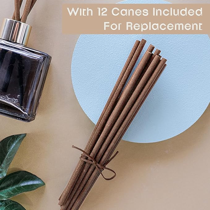 Reed Diffuser Oil Refill, Binca Vidou Mixed Fruity and Floral Bergamot Vanilla Lavender and Jasmine Scented Oil Include 12 Sticks for Bathroom Bedroom Office 9.85oz/280ml