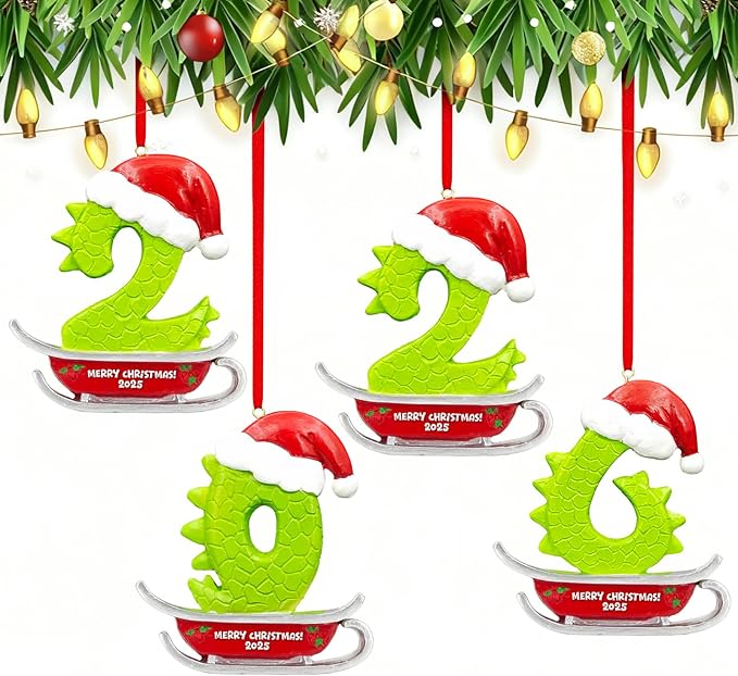 Christmas Ornament 2026 for Christmas Tree Hanging Decorations，Dated Resin Ornaments 2026 Keepspake Yearly for Holiday Decorative Gift (2026)