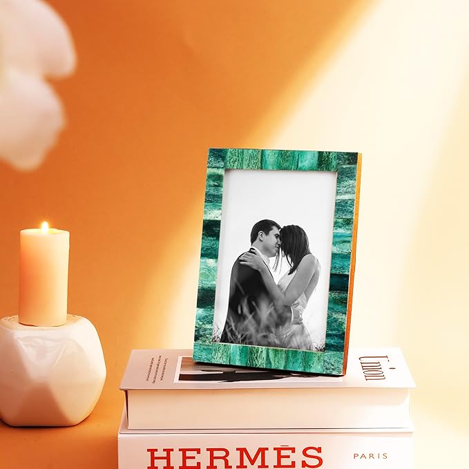Handicrafts Home Decorative Picture Frame Wooden Photo Frame and Collage (Green, 5x7)