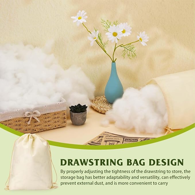 GarfxG 1.1 LB/500G Pillow Stuffing, Premium Polyfill Stuffing Polyester Fiberfill Stuffing for Stuffed Animals, GRS Certified Cushion Filler for Sofa, Poly Filling Stuffing with Bag