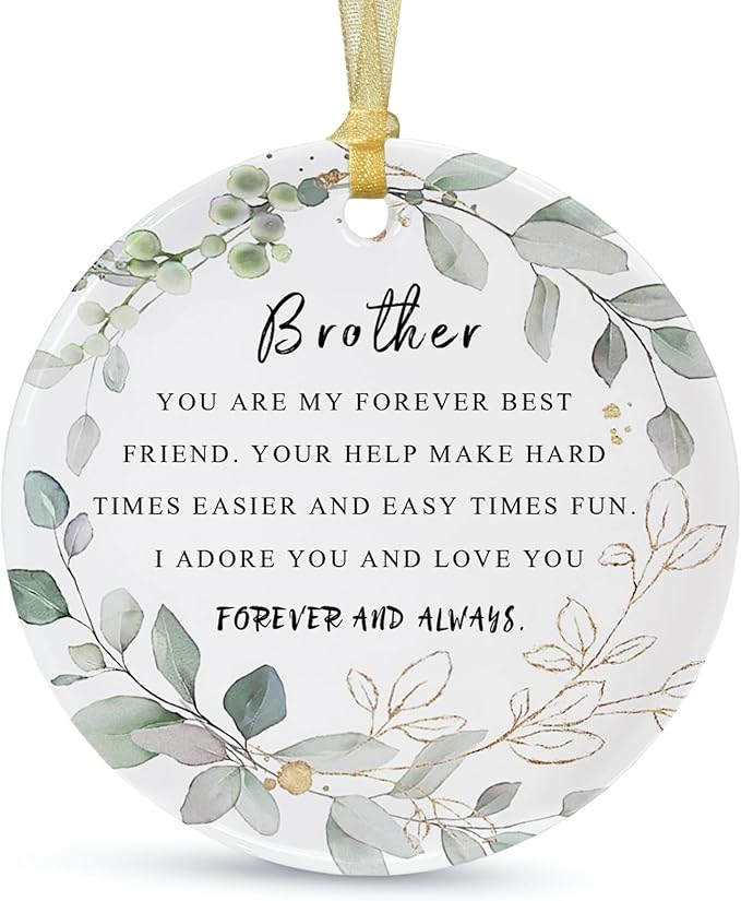 SIABERTERL Best Christmas Ornament Gifts for Friends and Family, 2025 Memorial Incentive Gift with Gift Box for Dear Brothers