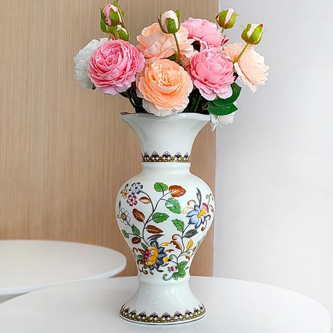 Vases for Decor,Modern Flower Vase Ceramic Rustic Farmhouse Vase,Colored Porcelain Vase,Decorative Vases for Home Decor,Living Room,Kitchen, Bedroom,Centerpieces Dining Table (30cm Colored)