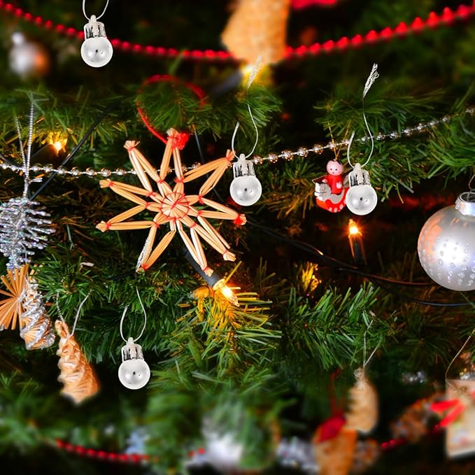 BESPORTBLE 24pcs Christmas Balls 0.8 Inch Mini Christmas Ball Ornaments Shatterproof Baubles Miniature Tree Decorations Hanging Pendants for Holiday Home and Store Decor