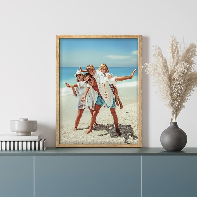 wall26 Custom Framed Poster Wall Art for Living Room, Bedroom Canvas Prints for Home Decoration Ready to Hang - 12"x16" Natural