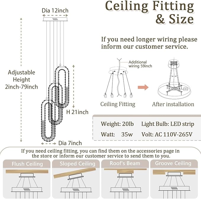 Modern Crystal Chandeliers LED Pendant Lighting Ring Black Flush Mount Ceiling Lights Fixture Mini Chandeliers for Dining Room Kitchen Island Hallway