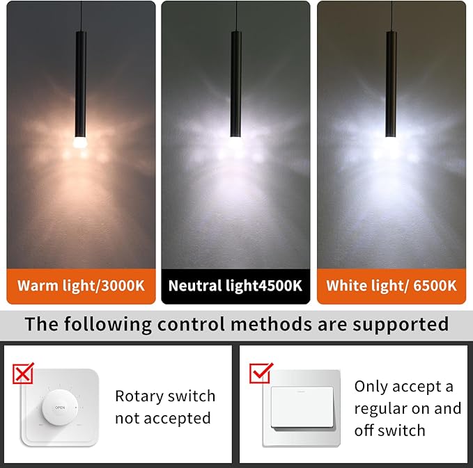 Modern LED Pendant Light, Luxury Diamond Mini Strip Hanging Light, 3 Color Temperatures, Kitchen Island Ceiling Lighting Fixtures for Dining Room, Bar, Hallway, Living Room, Bedside