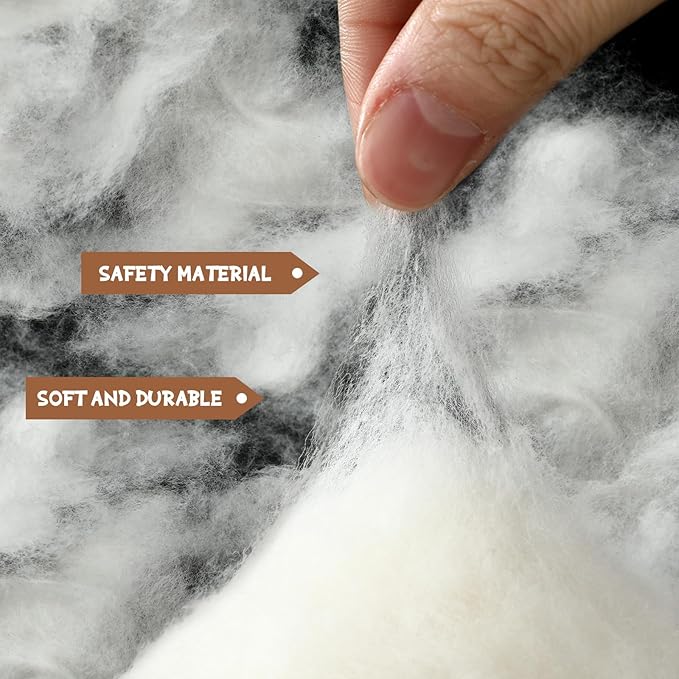 6800g/15lb Cotton Stuffing for Stuffed Animals Soft Pillow, Natural Cotton Fiber Filling Batting, for Toys, Cloud Decorations, and More