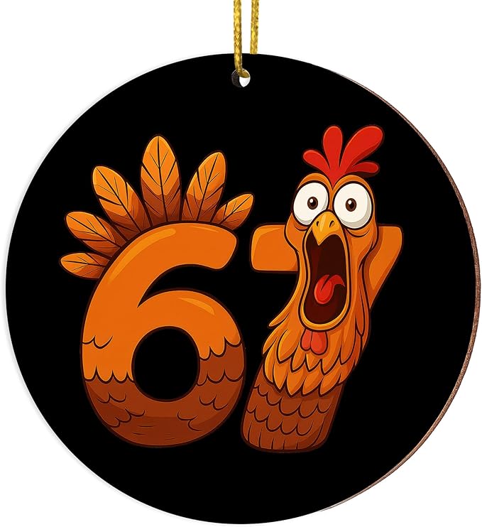 67 Meme Funny Christmas Ornaments 2025, 6 7 Ornament, Santa Ornaments for Christmas Tree, Funny Ornament for Exchange, Stocking Stuffers, Gag Gifts, 67 Gifts for Kids, Teens, Teen Girls, Boys