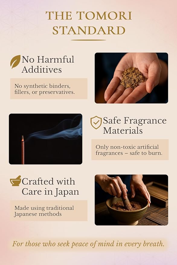 Luxury Japanese Incense Sticks 60sticks White Tea Jasmine Musk Grapefruit Coreless Low Smoke Natural Charcoal Free Non Toxic Aromatherapy Meditation Calming Stress Relief Relaxation Yoga TOMORI