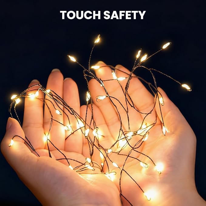 Dailyart Fairy Lights Plug in, 3000 Led Cluster Lights with Timer 195Ft Waterproof Warm Twinkle String Light with Remote for Bedroom Wreath Garland Window Wedding Christmas Tree Decoration,Black Wire
