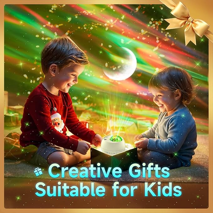 Northern Lights Projector,180 Lighting Modes Galaxy Projector for Bedroom,15 White Noise&Bluetooth Galaxy Projector for Bedroom,Remote+Timer Moon Star Projector Galaxy Light Projector,Christmas Gifts