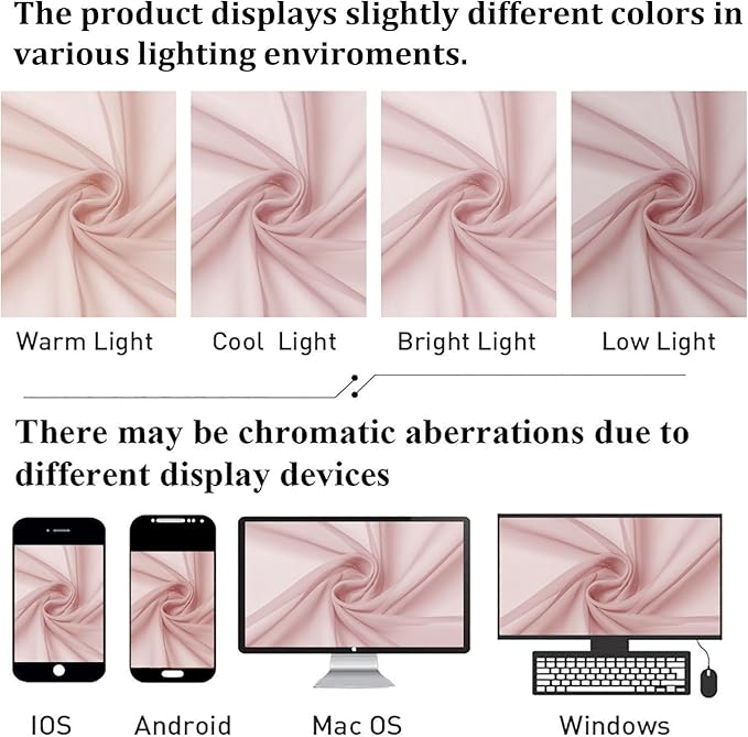 Lecloud Blush Pink Sheer Curtains 84 Inches Long 2 Panels Set, Light Filtering Window Curtains for Living Room Bedroom, Solid Voile French Door/Dining Room Drapes with Dual Rod Pocket, 40" W X 84" L