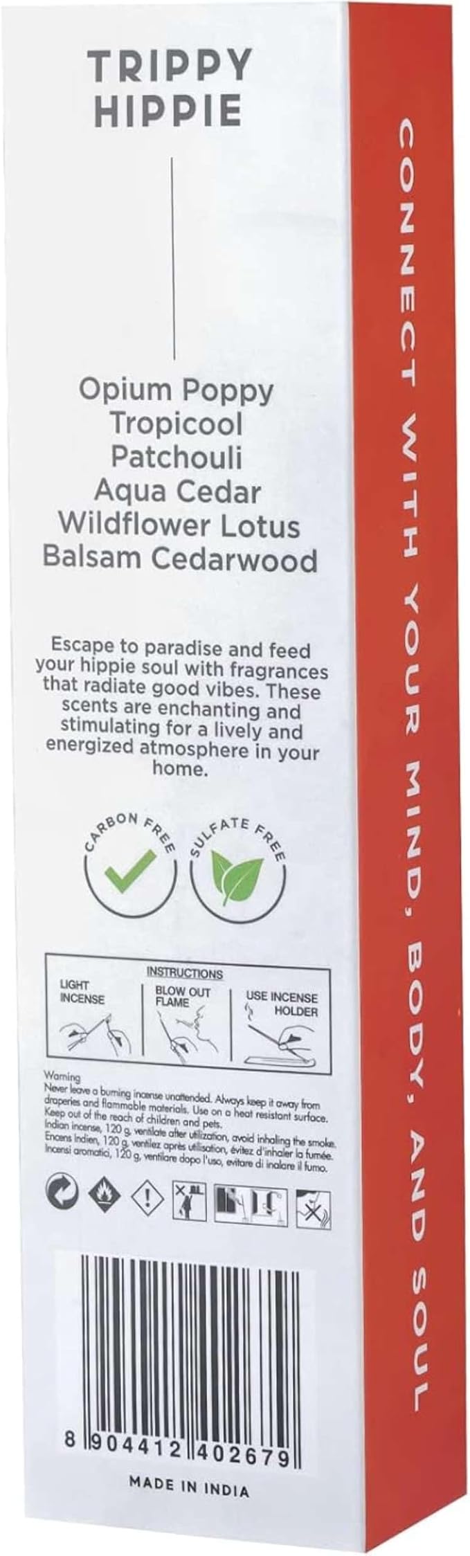 Folkulture Incense Sticks for Home | Set of 6 (120 Non Toxic Insence) | 45 Mins Burn Time | Balsam Cedarwood | Organic Slow Burning Inscents-Stick for Relaxation for Women