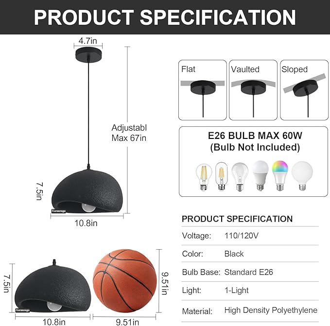 11.8in Wabi Sabi Pendant Lights Kitchen Island Lighting Fixture Ceiling Mount Black Modern Japanese Lamp Japandi Chandelier for Dining Living Room Hallway Bedroom Restaurant Hanging Lamp