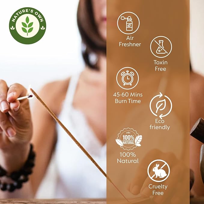 Incense Sticks Gift Pack – 6 Fragrances x 20 Sticks Each, Hand Rolled Insents with Incense Holder – Nag Champa Spiritual Healing Yogic Meditation Mountain Rose Reiki Chakra 7 Chakras