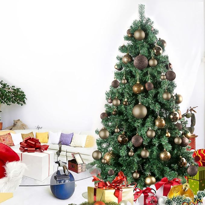 Vintage Copper 3.2" Large Christmas Balls - Christmas Tree Decoration Ornaments Shatterproof Hanging Balls for Birthday Halloween Holiday Wedding Decorations Set of 24pcs
