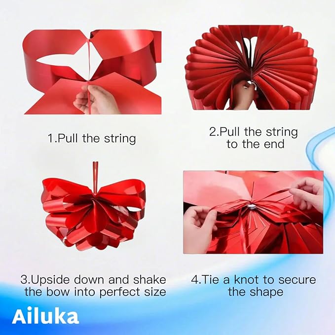 Big Car Bow(18 Inch, 1 Pack)- Red Bow for Cars, Presents, Bikes - Perfect for Christmas, Birthday, Graduations, Anniversaries, Parties & More