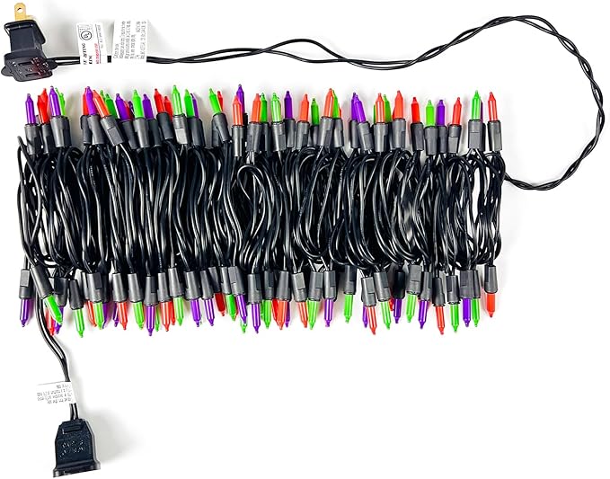 Christmas Lights Multicolor, Indoor and Outdoor use,Black Wire Lighting String 100 Counts,Decorations for Holiday, Party,Festival,Christmas String Lights