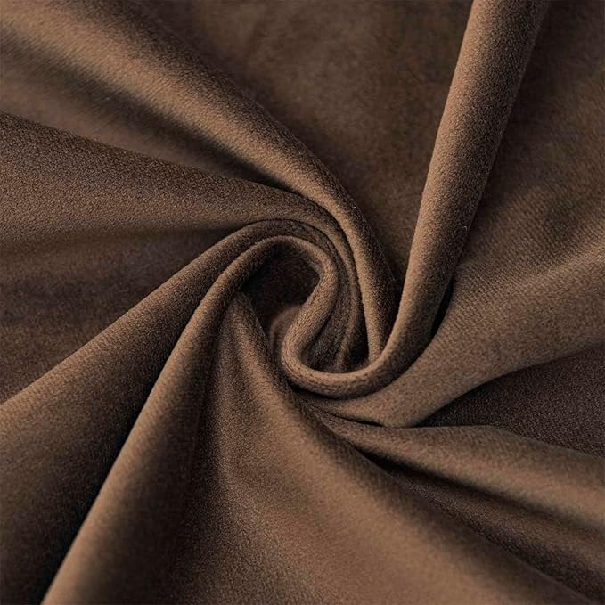 JUSPURBET Brown Throw Pillow Covers Set of 2 Decorative Velvet Pillow Covers for Couch Sofa Bed Soft Cushion Covers Cases with Invisible Zipper for Living Room Home Decor,14x14 inch