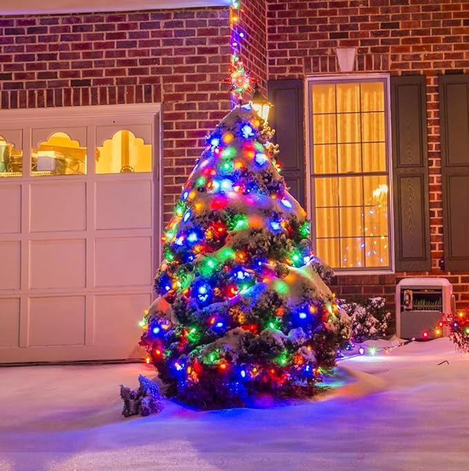 Bethlehem Star Tree Topper with 10 Lights, Lighted Treetop Christmas Tree Decorations（Multicolor）