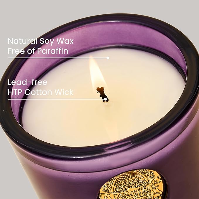 M&SENSE Natural Strong Soy Candle | Berry Rose & Purple | 9.2 oz, 50H Burn Time | Luxury Scented Candle for Relaxation, Gifting, Home Décor | Ideal for Bedroom, Office, Party Ambiance