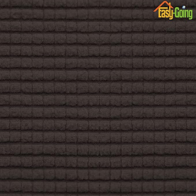 Easy-Going Stretch Square Ottoman Cover 40x40x15 inch Folding Storage Stool Furniture Protector Soft Rectangle slipcover with Elastic Bottom Chocolate
