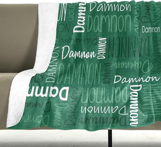 Personalized Name Blanket for Kids and Adult Customized Blanket for Boys Girls Baby Personalized Blanket and Throws Super Soft