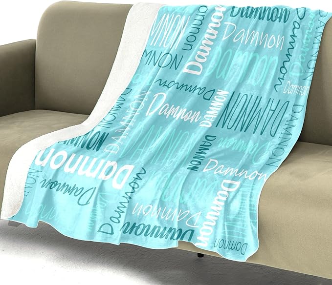 Personalized Name Blanket for Kids and Adult Customized Blanket for Boys Girls Baby Personalized Blanket and Throws Super Soft