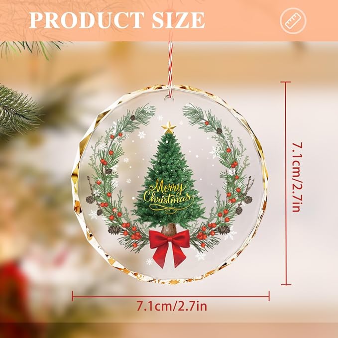 Bemaystar Crystal Christmas Ornaments, Christmas Ornaments 2025,Christmas Tree Decorations Ornaments