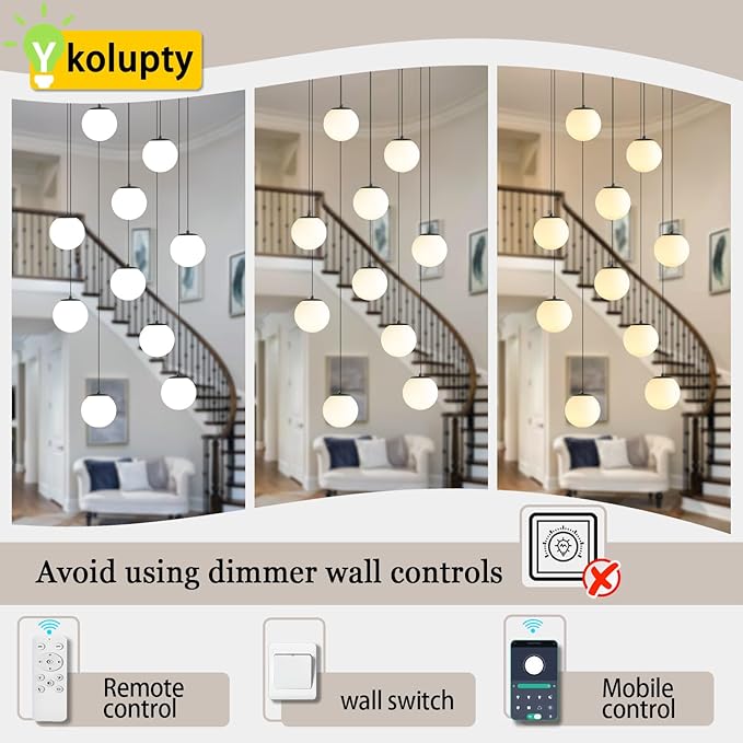 Modern Rectangular Chandelier,10 Lights White Globe Chandelier Lighting,Industrial Linear Pendant Light Fixture for Dining Living Room Kitchen Island