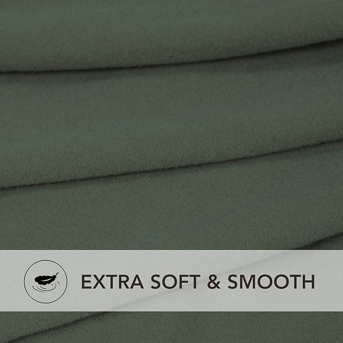 PureFit Super Stretch Soft Form Fit Ottoman Cover Rectangle - Ottoman Slipcovers for Foot Stool & Folding Storage Furniture for Living Room with Nonslip Elastic Bottom (Small, Grayish Green)
