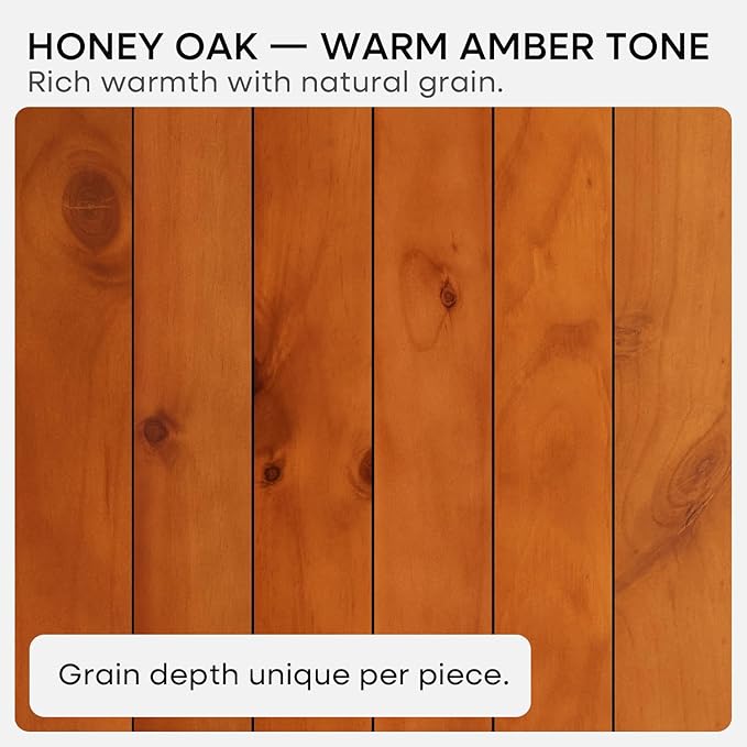 Homeforia 16 inch Oak Floating Shelf, High End Solid Real Wood 16inch Small Floating Shelves for Wall Mounted, Honey Oak Wooden 16in Floating Shelves, Heavy Duty Bracket, 16 X 6.5 X 1.75 in, Set of 2