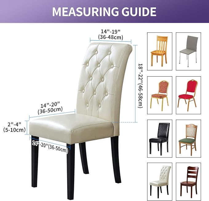 Joccun Chair Covers for Dining Room Set of 8, Dining Chair Slipcovers Stretch Dining Room Chair Covers Seat Protector,Washable Parsons Chair Cover for Home,Hotel,Banquet(Dusty Pink,8 Pack)