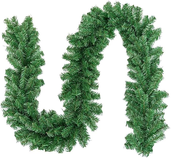 9 Feet Christmas Garland 220 Branches Xmas Artificial Decorations for Doors Stairs Fireplace