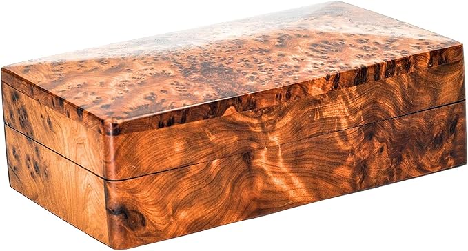 Hand Carved Wooden Multipurpose Keepsake Jewelry Decorative Art Box Storage Organizer (Large wood Box,Antique) (Medium)