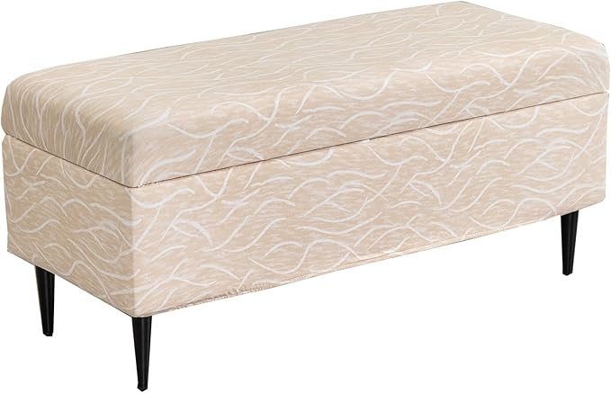 CRFATOP Printed Rectangle Ottoman Stool Cover Stretch Folding Storage Footstool Bench Slipcovers Upholstered Foot Chest Chair Covers Washable Entryway Furniture Protector with Elastic Bands,M,07