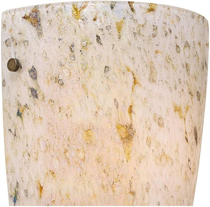 Possini Euro Design Emelle Modern Sconce Wall Decor Pocket Hand Blown Amber Art Glass Hardwired 13" High Fixture for Bedroom Bathroom Bedside House Living Room Home Dining Kitchen (Colors May Vary)