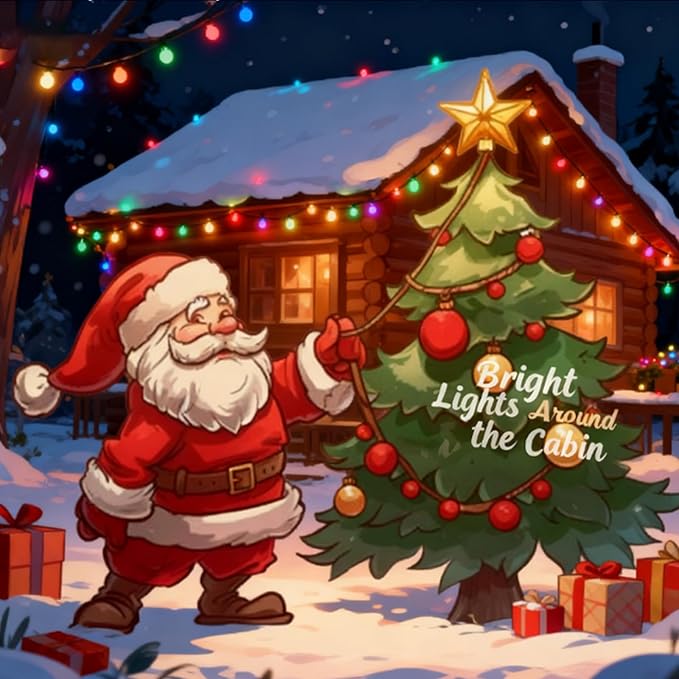 Christmas Creative Wall Sticker, Large 3D Wall Stickers Peel and Stick, Removable Winter Holiday Xmas Break Through Walls Decor, for Window Refrigerator Decorations (6pcs)