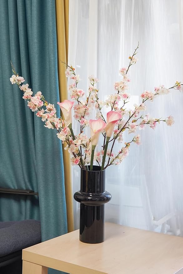 4Pcs Artificial Cherry Blossom Flowers 43 Inch Long Stem Cherry Blossom Decor Fake Flower for Home Wedding Outdoor Decoration (Light Pink)