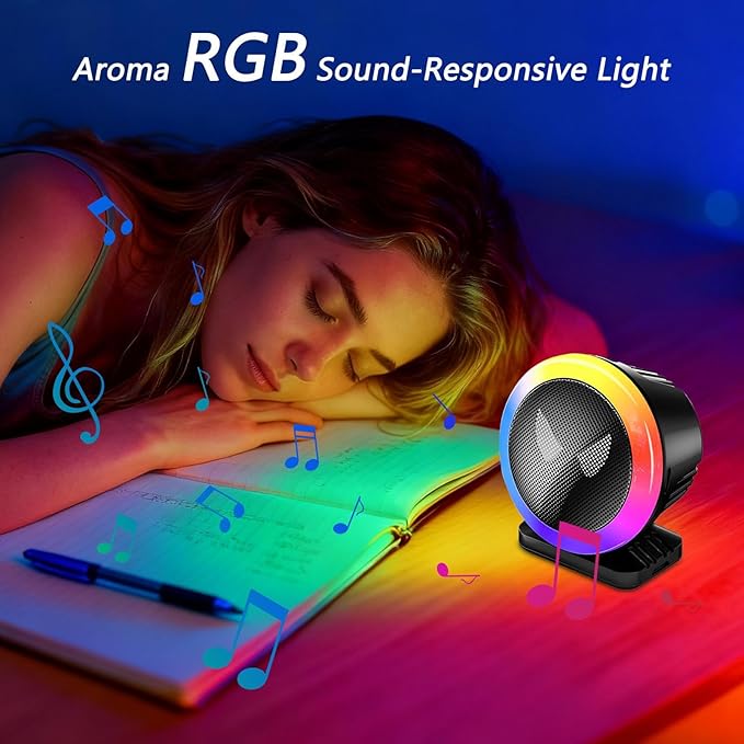 RGB Lights - Led Sound Activated Ambient Lighting, Full Color Music, Pulsing Lights for Dj, Stereo, Desktop, Car, Party, Home, Camping, Outdoor, Theater, 2.76x2.36x3.15 Inches