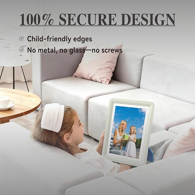 Light Gray 5x7 Picture Frame with Acrylic Front 10 Pack, ABS Frame for 5x7 or 4x11 Photos, Shatterproof UV-Resistant Tabletop Photo Frame, Vertical/Horizontal Display for Home Décor