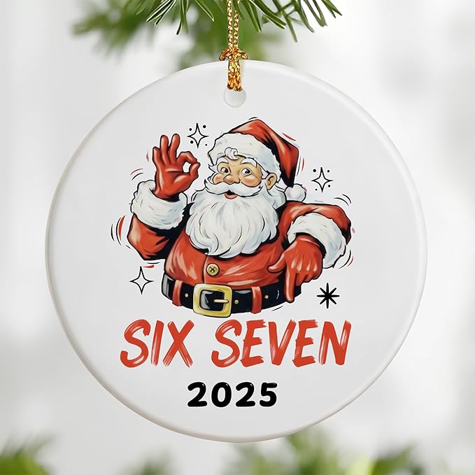 Funny Christmas Ornament 2025, Funny 67 Ornament, 6 7 Meme, 6 7 Christmas Ornaments, Gen Alpha Xmas Gift, 67 Gift, Stocking Stuffers for Teens
