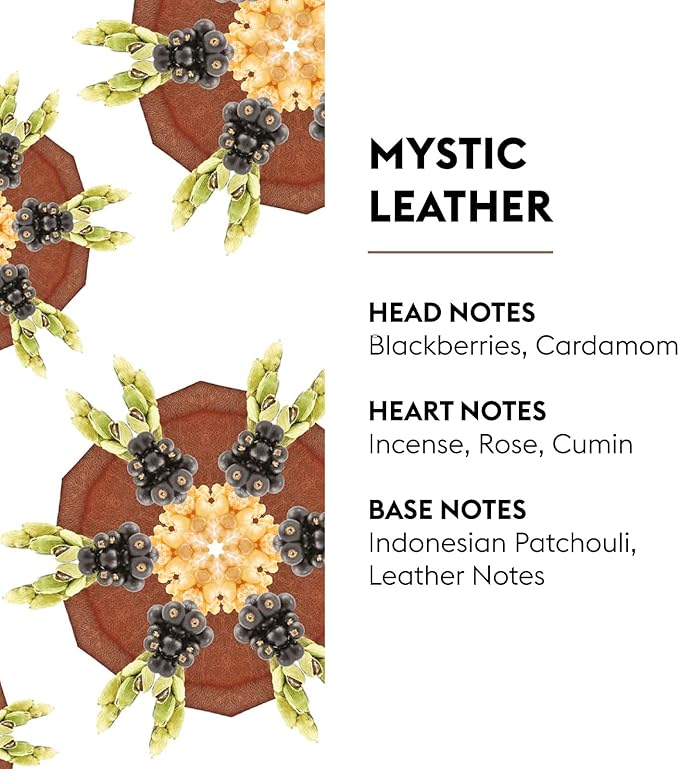 Maison Berger Mystic Leather Refill – 1L (33.8 Fluid Ounces) Home Fragrance for Lampe Berger Diffuser Leather and Incense Scent. Air Purifier. Luxury French Perfume. Long-Lasting Holiday Aroma