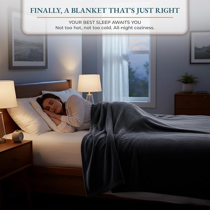 Casa Platino Fleece Throw Blanket – Grey Flannel Blanket 50x60 – Lightweight & Soft Couch Blanket for Sofa, Bed or Travel – Cozy All Season Use – Gift for Women & Men