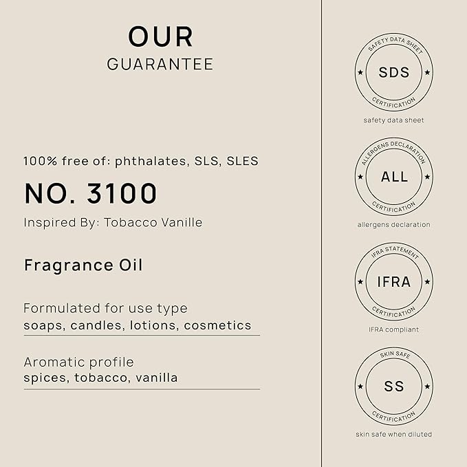 VINEVIDA [32oz] (Our Version of) Tobacco Vanille Fragrance Oil for Candle Making and Soap Making - Premium Candle Scents for Soy Candles