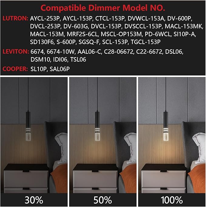 Pendant Lights Kitchen Island, Crystal Pendant Light Fixtures Mini 6W LED Modern Kitchen Pendant Lighting Over Sink and Living Room and Bedroom (Black 2-Pack)