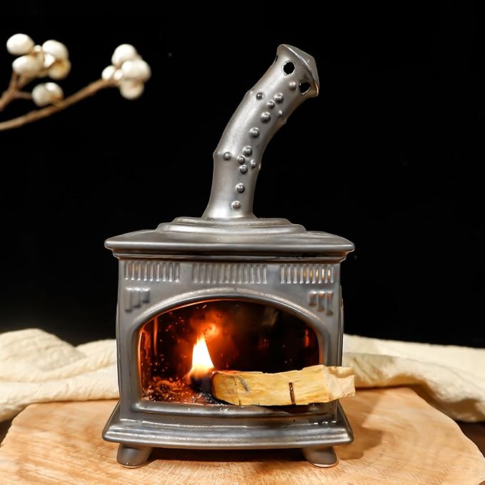 Handmade Ceramic Palo Santo Holder - Modern Smudge Bowl & Sage/Cone Incense Chimney for Yoga, Meditation, and Energy Cleansing - Ideal Gift for Zen Altar and Aromatherapy Enthusiasts