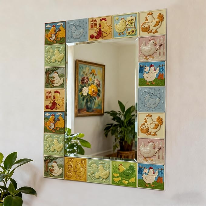 Peel and Stick Backsplash for Kitchen, 12 Tiles 5.9x5.9 Inch, Christmas Themed Removable Waterproof Sticker Backsplash